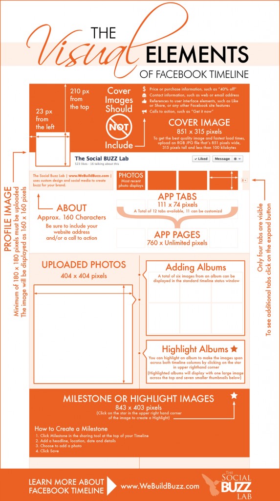 Visual Elements of Facebook Timeline Infographic